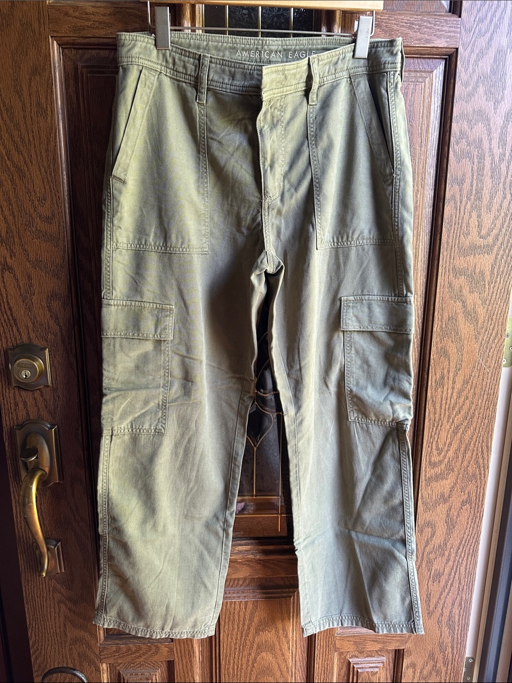 American Eagle Outfitters women's Olive Cargo Pants Size 10